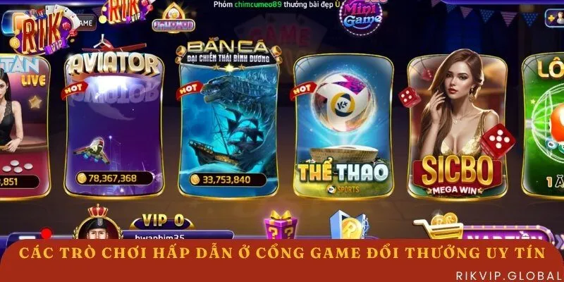Kho game đồ sộ chất lượng của cổng game hàng đầu